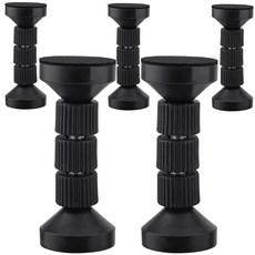 MONACO OLIVE 4段調節 防噪音固定器, 黑色, 5個