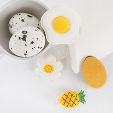 베이비블리 계란꽃 헤어핀 4종 세트