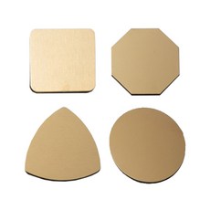 圖形不鏽鋼現代風杯墊4件組, 金色