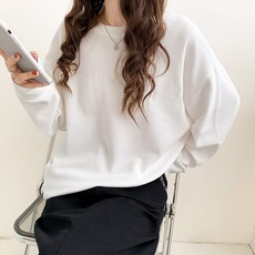 PEONIST 素色圓領休閒加大尺碼大學T