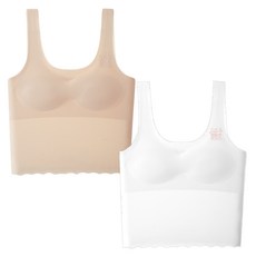 青少年學生無痕波浪邊背心 2件組