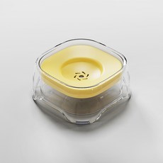 PASTEL PET 寵物透明懸浮式飲水器, 1個, 黃色