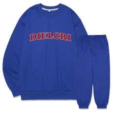 디엘크리 남성용 올드스쿨 빅로고 맨투맨 조거트레이닝 세트