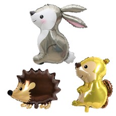 動物造型氣球 3入組, 混色, 1組