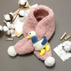 兒童時尚鴨羊羔絨圍巾