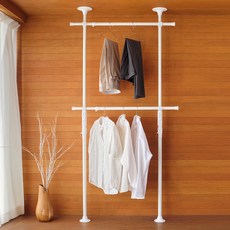 house recipe. 槓桿王 高級衣架 2層, 白色