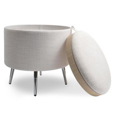 FORBLISS 奧賽羅多功能收納凳 大型, 燕麥白, 1個