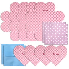 하트 크로버 폴딩 편지지 8p + 봉투 4p 세트, 포유(편지지), 랜덤발송(봉투), 1세트