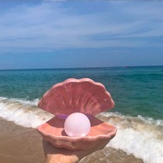 DDUNGK 貝殼小夜燈 第2款, 粉色