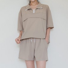 디어로라 여성용 냉감 통기성 아이스 아노락 트레이닝 세트