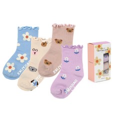 Dailylike 兒童荷葉邊襪子 4入