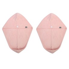 柔軟浴髮巾 SG26, 粉紅色, 2個