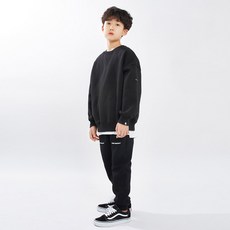 고스트리퍼블릭 아동용 심플 포인트 맨투맨 버티컬 트레이닝 상하의 세트 JTS J19022
