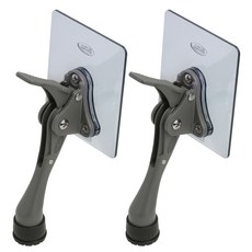 Livingif無孔膠一觸式馬蹄形門吸深灰色, 2個