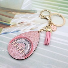 비단길 글리츠 핑크 태슬 키링