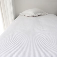 絎縫純棉床墊套, 白色的