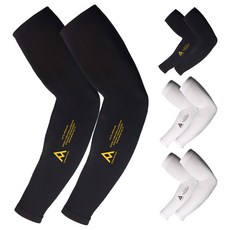 RAVER 無接縫涼感袖套 2款 x 4件組, 黑色, 白色, 1個