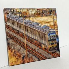 HTP 瓷磚 C447 日本鐵道畫框, 燒製瓷磚, 1個