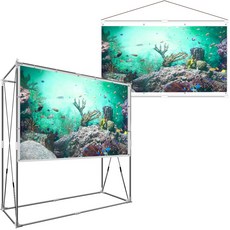 제일피엘엠 투인원 스크린 SQ 100 125 x 220 cm +사각스탠드 + 벽걸이형 프레임 + 가방 세트