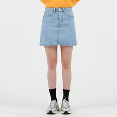 엘쏘 A라인 데님 하이웨스트 미니 스커트