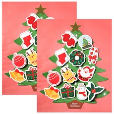 2Youngdesign 聖誕節大樹捲軸信紙, 2個, 桃紅色