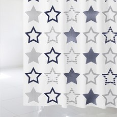 浴簾 SC105 1800*1880mm+不鏽鋼掛鉤 12入+白色窗簾桿組合, 1套