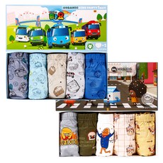 CL STORY 男孩童小巴士TAYO三角內褲 5入+天才麵包理髮師三角內褲 5入