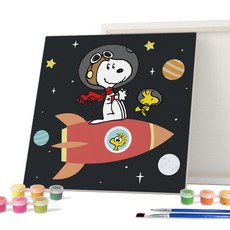 iLovePainting 史努比花生 DIY 繪畫帆布系列 2525 TRAVEL 系列, 史努比太空旅行