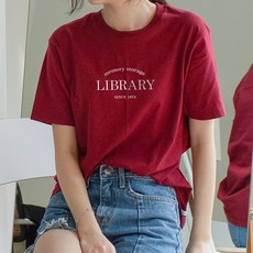 험블스튜디오 여성용 통기성 레터링 얇은 반팔 티셔츠 32수 KK_158_083