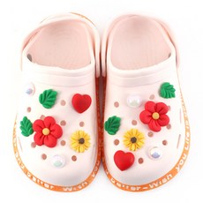 아랑로랑 아동용 스티치 빅플라워 신발파츠 14종 세트