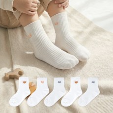 엔젤테디 아동용 완성한 갓성비 애니멀 프렌즈 중목 양말 5켤레 세트