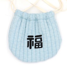 BEBE CHOUETTE 嬰幼兒用粉彩福袋 福字 黑色 單面