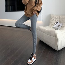 LUNAGIRL 女款字母絨毛內搭褲