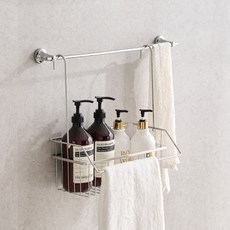 PURE SELL 懸掛式 304 全不鏽鋼多功能收納籃, 銀色, 1個