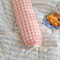 FORHOME 粉彩格紋頸椎枕 含枕芯