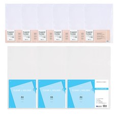 Heemang A4 風琴夾 HS2179 + 經濟型 L型文件夾 ES2007, 文件夾(透明), L型文件夾(半透明), 30套