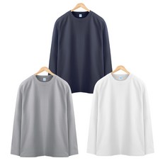 Black101 男士防皺Riverpool圓領長袖T恤 3件組