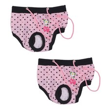 JOYnJOY 狗 Good Day 衛生內褲粉紅色櫻桃, 小型, 2個, 1件