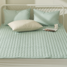 gBEDDING 奶油乳酪4層保潔墊, 薄荷綠