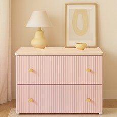 보노하우스 카밀라 템바보드 서랍장, 모던핑크, 2단