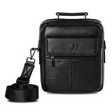 CAPACCI 男士皮革斜挎包 CCI0003, 黑色