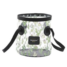 JOYnJOY 露營用攜帶式圖案折疊洗碗袋 仙人掌款, 透明, 1個