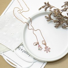 雪花聖誕樹造型口罩掛繩