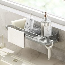 efactory Judy N Sky水槽瀝水架多功能收納置物架, 1個, 灰色