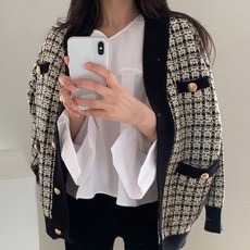 Murielle 女款 From Tweed 寬鬆版型針織開襟衫