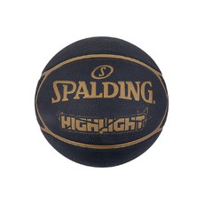 스팔딩 하이라이트 농구공 블랙 골드 84-355Z, 1개