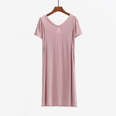 孕婦素色短袖連身裙