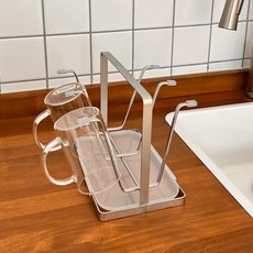 Obmin 不鏽鋼杯子瀝水架, 1個, 模版