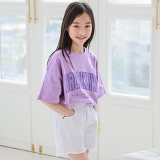 JENNY 女童寬鬆版布魯克林城市短袖T恤 JN2008T