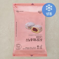 복음자리 스노우 딸기 미니도넛 (냉동), 32g, 1개, 8개입